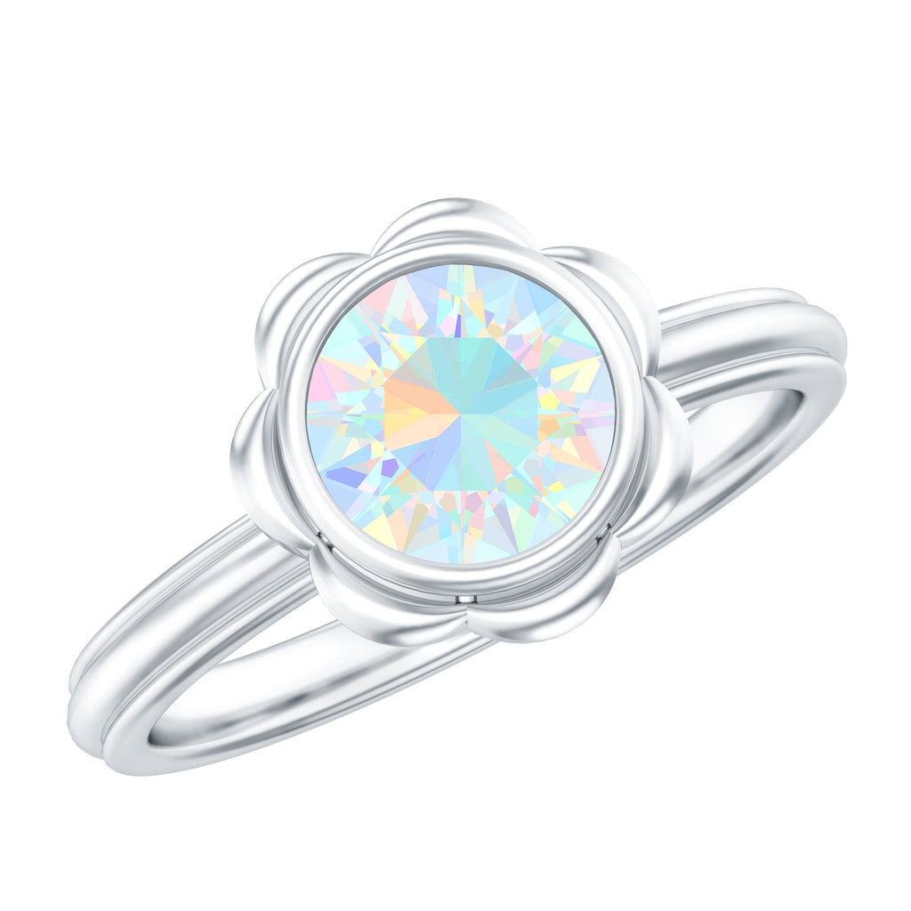 1.5 Carat Ethiopian Opal Engagement Ring for Women