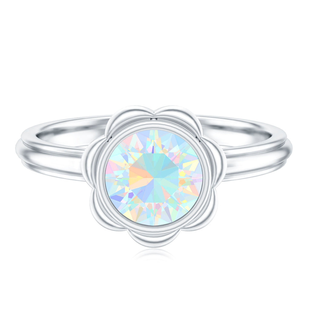 1.5 Carat Ethiopian Opal Engagement Ring for Women